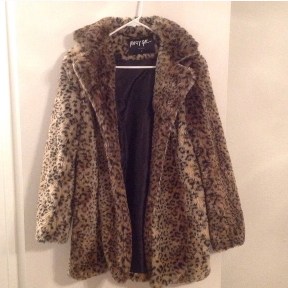 Nasty Gal Cat Skills Leopard Jacket - Size Small